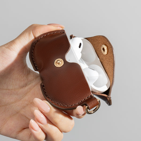 Premium Genuine Leather AirPods Case With Free Leather Lanyard