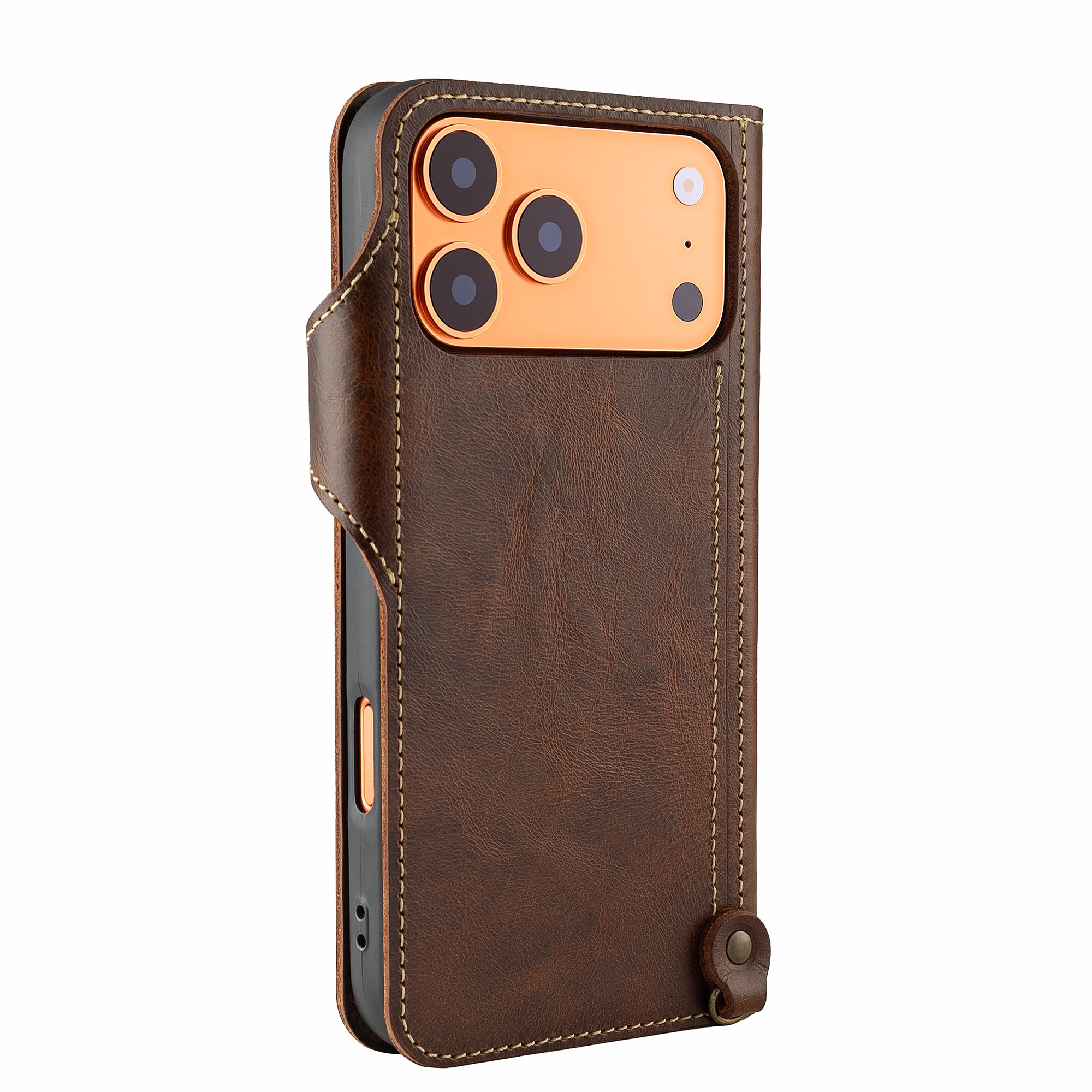 Genuine Leather Flip Case for iPhone