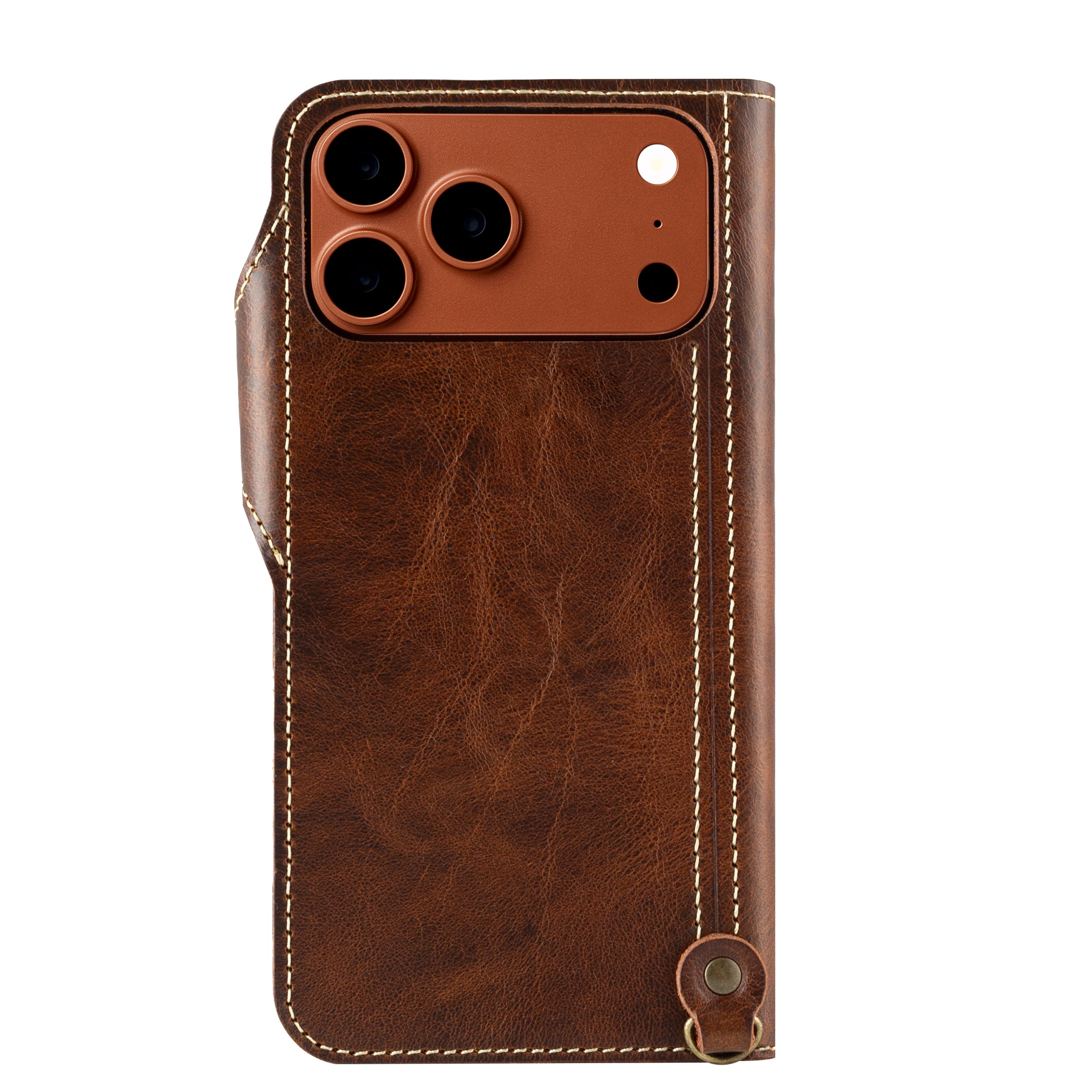 Genuine Leather Flip Case for iPhone