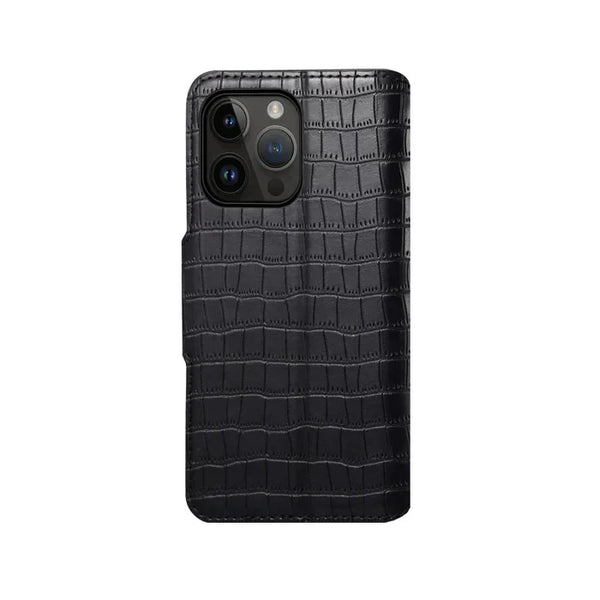 Alligator Print iPhone Case With Wallet And Strap