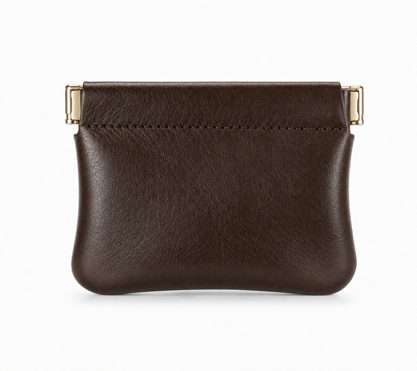 Handcrafted Leather Spring-Top Coin Purse