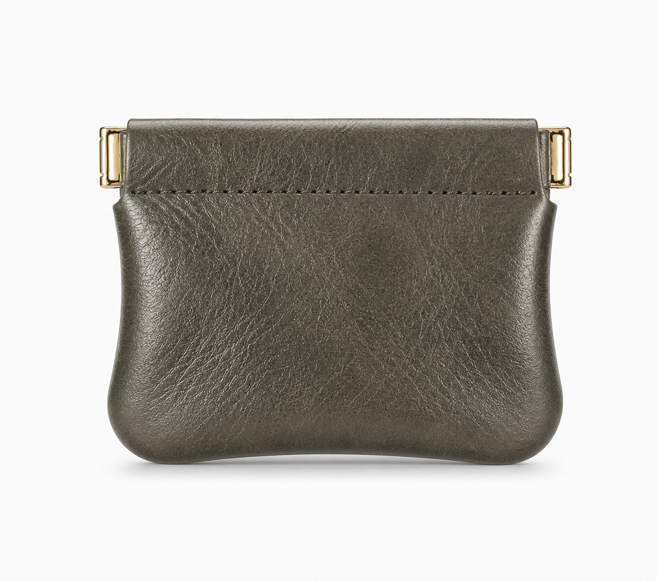 Handcrafted Leather Spring-Top Coin Purse