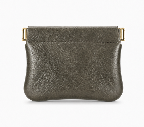 Handcrafted Leather Spring-Top Coin Purse