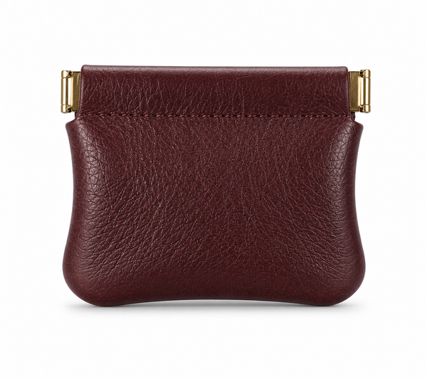 Handcrafted Leather Spring-Top Coin Purse