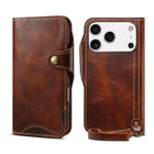 Genuine Leather Flip Case for iPhone