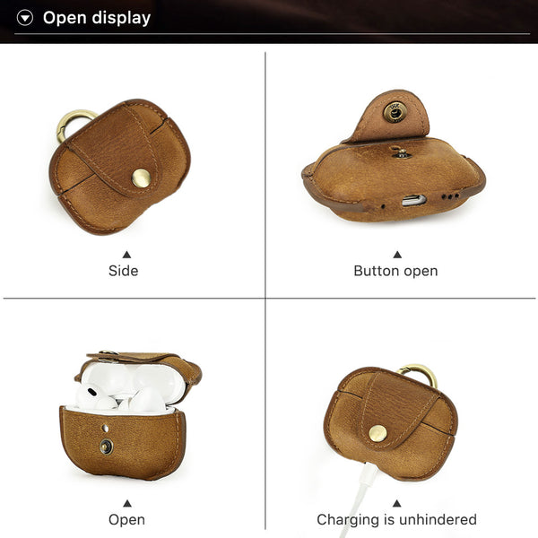 Genuine Leather Case for AirPods Pro/Pro2/3