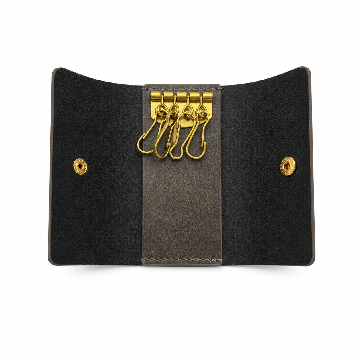 Handcrafted Vintage Leather Key Holder with Brass Hooks