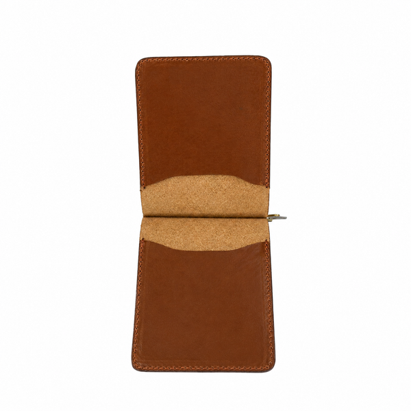 Vintage Handcrafted Full-Grain Leather Money Clip Wallet