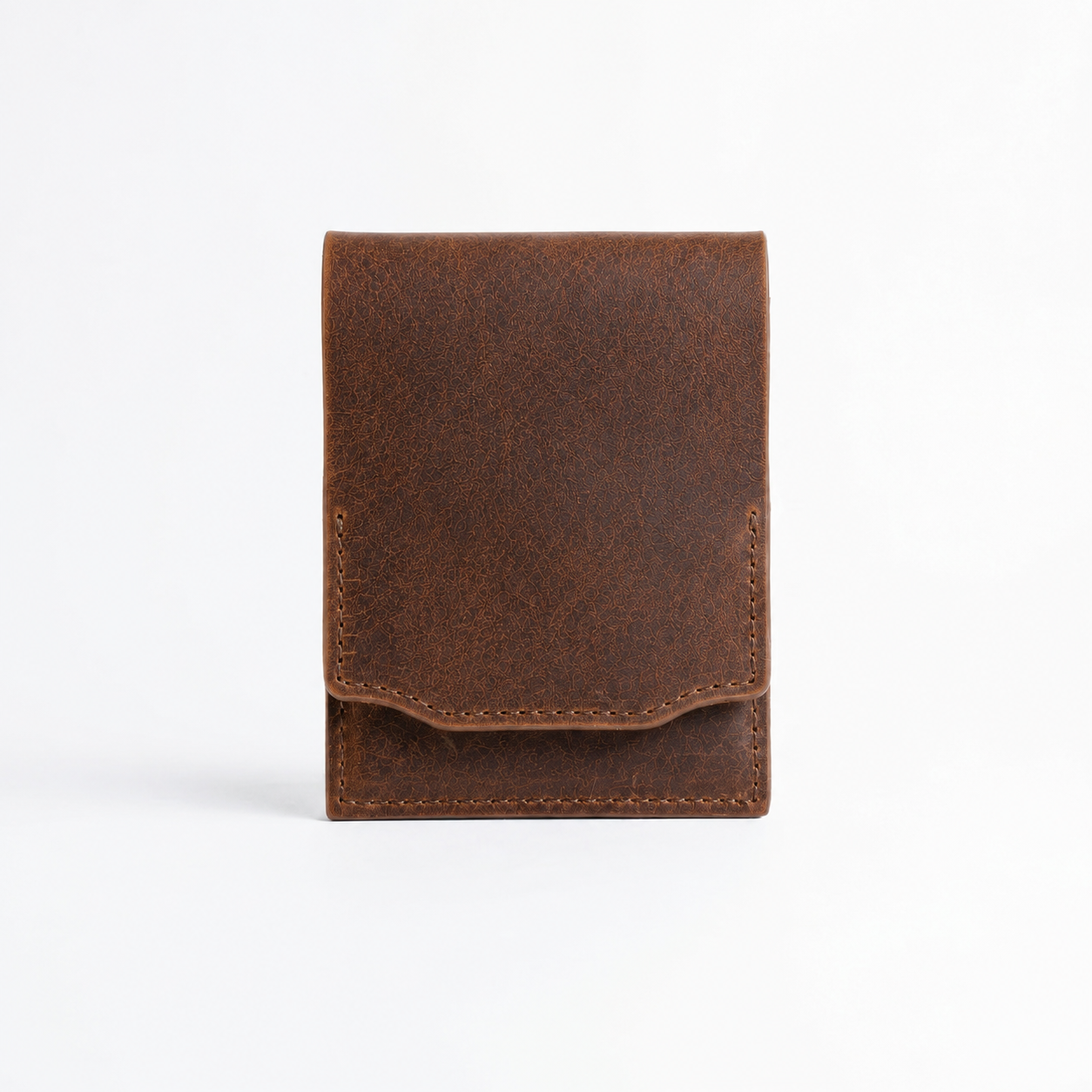 Vintage Handcrafted Full-Grain Leather Snap Wallet