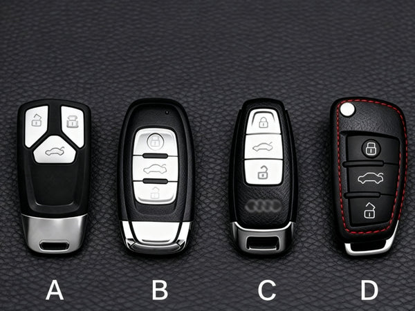 Top Grain Leather Audi Key Case