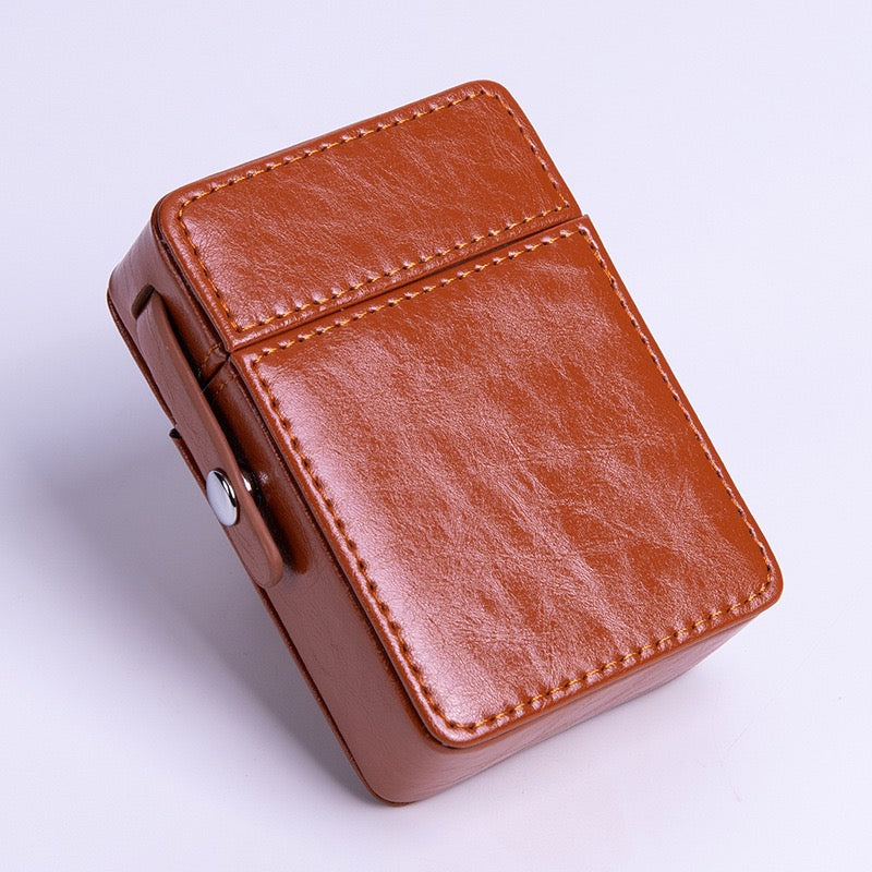 Premium Leather Cigarette Case with Dual Compartments