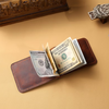 Vintage Handcrafted Full-Grain Leather Money Clip Wallet