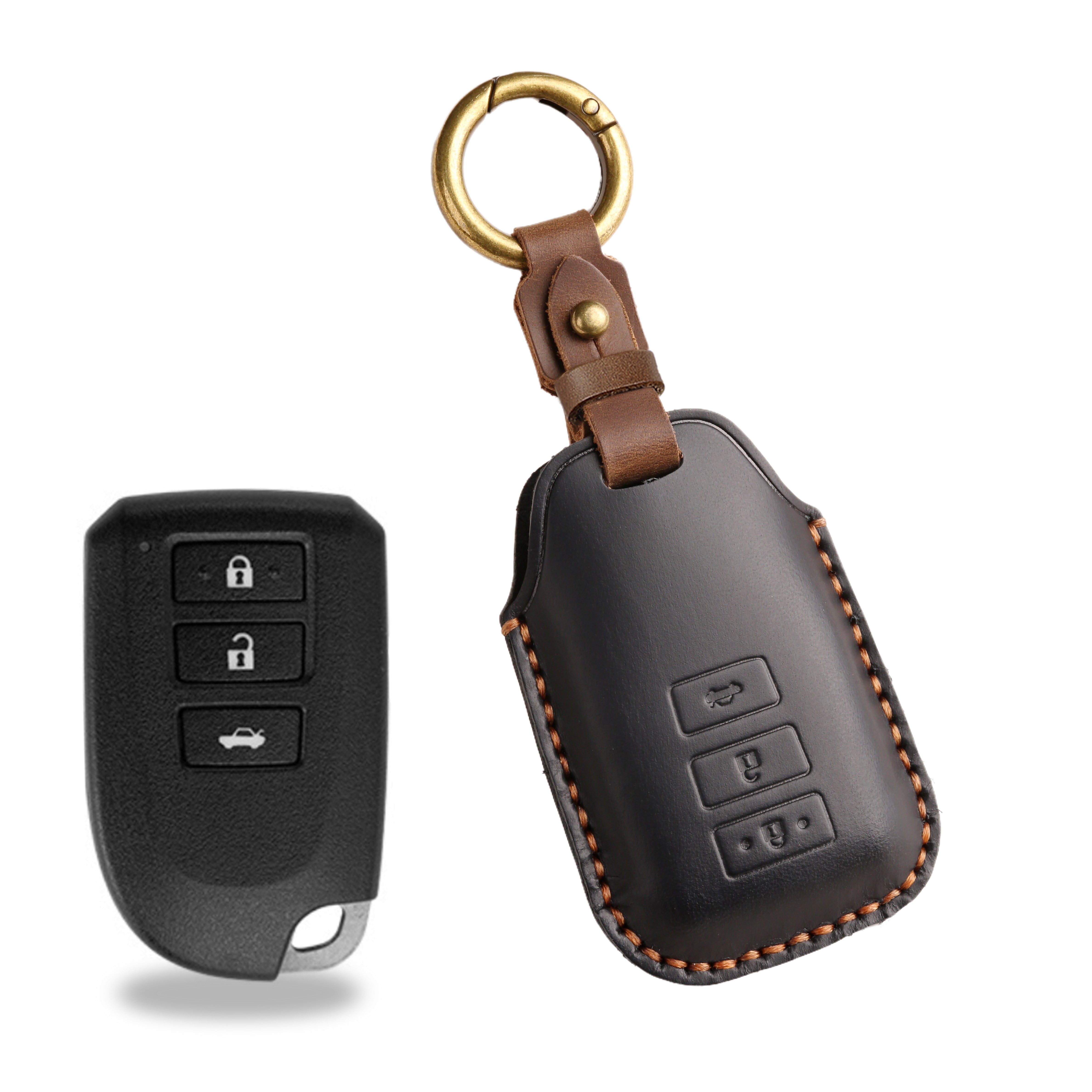 Top Grain Leather Toyota key Case