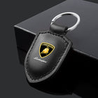 Lamborghini Crest Emblem Genuine Leather Keychain