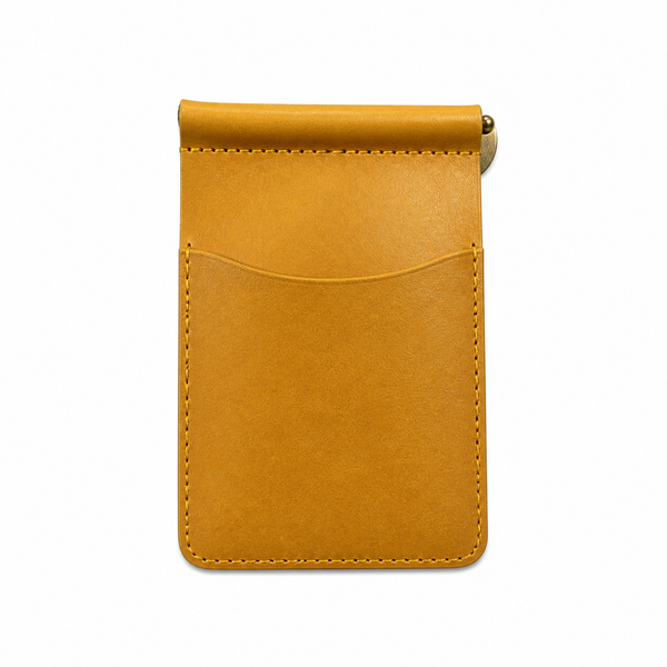 Vintage Handcrafted Full-Grain Leather Money Clip Wallet